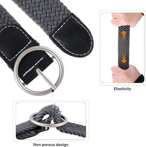 Kids Braided Elastic Belt - Golf Softball Woven Stretch Belt for Girls and Boys Aged 4-18 Years in Saudi Arabia