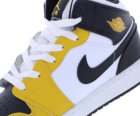 Jordan Big Kid's 1 Mid White/Green Glow-Black (DQ8423 103) in Saudi Arabia