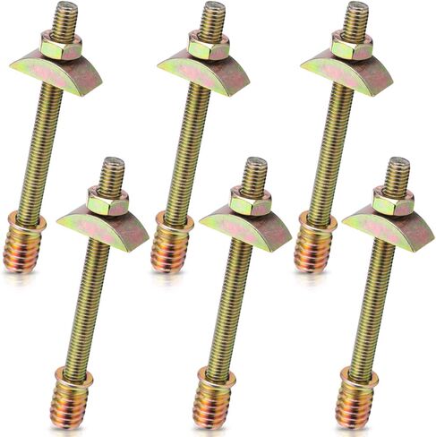 Tandefio 12 Sets Bed Frame Hardware Connector Kit M8x100 mm Panel Furniture Wardrobe Four-in-one Connectors Fittings, Bed Assembly Fasteners Bolts Nuts Threads Half Moon Spacers in Saudi Arabia
