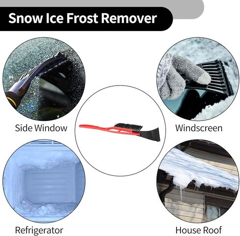 1pc 53cm فرشاة مكشفية للسيارة Universal مع مكنسة - مزيل Suv Snow Frost لشاحنة السيارة RV Windscreen Window anti - Nylon Blue in Saudi Arabia