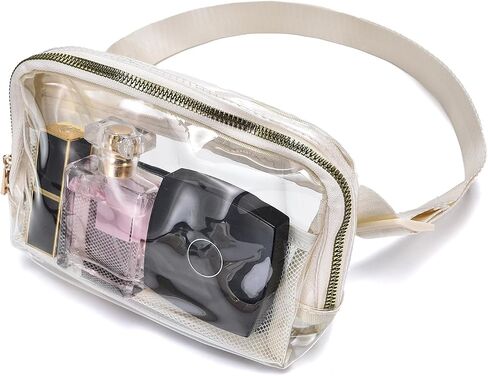 Clear Bag for Stadium Events, Clear Fanny Pack for Women, Stadium Crossbody Purse with Adjustable Strap, TPU Waist Pack for Concerts Sports Travelling Hiking Running in Saudi Arabia