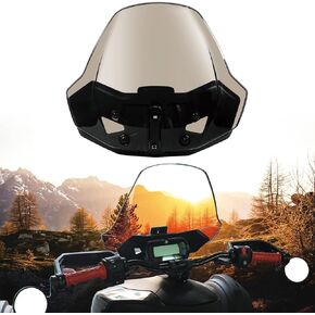 Dark Tinted Front Windshield for Ryker, Adjustable Sport Windshield Compatible with Can Am Ryker 600, 900, Sport & Rally Edition 2019-2023 Accessories Replace OEM # 219401023