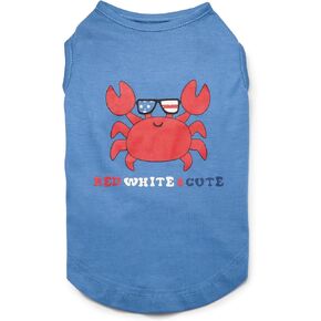 Zack & Zoey UPF 40 Cute Tank Pet Shirt, Medium, Red/White