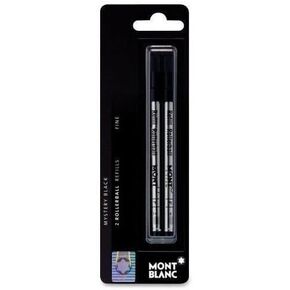 Mont Blanc Fine Point Black Rollerball Refills (2 Pack) for Use with Montblanc Classique and Starwalker Rollerball pens