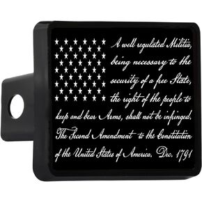 Rogue River Tactical USA American Flag Trailer Hitch Cover Plug US Patriotic Vintage 2nd Second Amendment Constitution