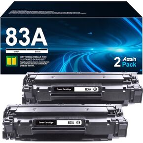 83A Toner Cartridges Black Compatible for HP 83A Black Laserjet Toner Cartridge Work for HP Laserjet Pro M201dw, MFP M127fn, M127fw M225dw, M125nw Pinter, CF283A, 2 Black (83a cf283a)