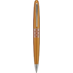 Pilot MR Retro Pop Collection Ballpoint Pen in Gift Box, Orange Barrel with Flower Accent, Medium Point Stainless Steel Nib, Refillable Black Ink (91423)