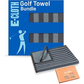 E-Cloth Pro Performance Golf Towel Bundle, Premium Microfiber Ideal for Cleaning Clubs, Drivers, Golf Balls, and Sunglasses