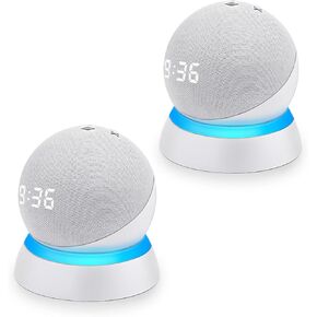 Table Stand for Echo Dot 5th Generation, C YECEN Desktop Holder Mount for Echo Dot 5th & 4th Gen, Base Bracket with Light Guide and with Built-in Cable Management in Kuwait