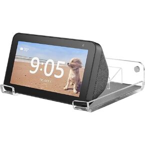 Show 5 Wall Mount Holder, Echo Show 5 Stand Wall Mount, Echo Show 5 Storage Rack, Acrylic Stand Shelf for Amazon Echo Show 5 (1st & 2nd Gen)