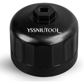 86.6mm 16 Flutes Oil Filter Wrench for Volvo and BMW With 86mm 16 Flutes Cartridge Style Oil Filter Housing Caps, Oil Filter Removal Tool For Changing Oil (black)