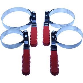 4PCS Oil Filter Wrench Set Truck Swivel Gripper, 180-Degree Swivel for Improved Access, Automatically Tightens on Filter