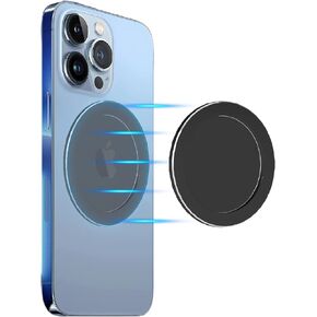 Magnetic Base Plate Compatible with Magsafe for iPhone 12 13 14 Pro/Max/Mini, Removable Wireless Charging Compatible for Collapsible Phone Grip Ring Holder Magnet, Bling Glitter, Sparkle Rainbow