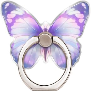 حامل الفراشة ذو الحلقة المعدنية للهاتف الخلوي الأرجواني، مسند للأصابع وحامل خلفي ومقبض يدوي متوافق مع الهاتف الذكي والكمبيوتر اللوحي والقارئ الإلكتروني وما إلى ذلك. in Kuwait