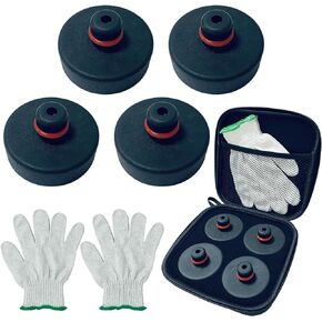 منصات جاك خالية من الرائحة متوافقة مع Tesla Model S / 3 / X / Y Lift Pucks Tesla Accessories البطارية وأداة محول مطاطية لحماية الهيكل مع صندوق تخزين محمول وقفازات، من أجل Tesla بمقبس 25 مم in Kuwait