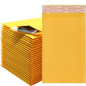 120PCS #000 Kraft Bubble Mailers 4x8 Inch Small Padded Envelopes Self Seal Kraft Cushion Envelopes for Mailing, Packing, Packaging and Shipping