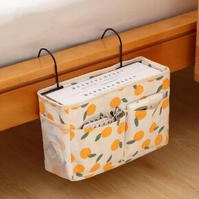 Bedside Caddy Hanging Storage Basket, Bedside Organizer Caddy for Dorm Room, Hospital Bed Rails, Hanging Storage Bags with Pockets for Books Mobile Phones Keys