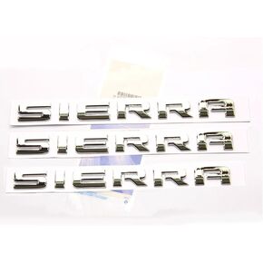 Yoaoo 3pack OEM Sierra Letters Emblems Carbon fiber Badge Compatible with 2500HD 3500HD Sierra 2011-2019 Denali (Carbonfibre)