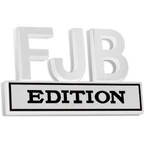 FJB Edition Car Emblem, 3D Letters FJB Car Edition Emblem, 3D FJB Edition Bumper Stickers Alloy Car Truck Accessories Badge Fit for Cars Bumper Window (Black Red)