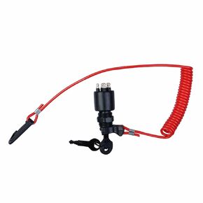 175974 Boat Key Switch Ignition and Safety Lanyard Assembly Replacement for OMC Johnson Evinrude Motor 40-200HP Outboard Motor Replace 5005801 357868
