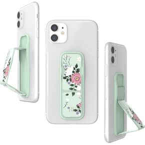 CLCKR Richmond Finch Phone Grip Holder and Expanding Stand, Universal Finger Grip Kickstand Compatible with iPhone 14/13/12, Samsung S22 and More, Multiple Viewing Angles, Sweet Mint Design