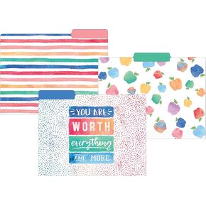 Teacher Created Resources Watercolor File Folders (TCR8541)