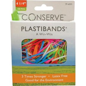 Baumgartens SF6000 PlastiBands, Size 4-1/4-Inch , 100/BX, Assorted Colors