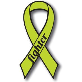 Magnet Me Up Support Non-Hodgkins Lymphoma Cancer Survivor Lime Ribbon Magnet Decal, 3.5x7 Inches, Automotive Magnet for Car Truck SUV, Celebration of Strength, Admiring Survivors, Crafted in USA