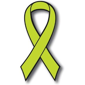 Magnet Me Up Support Non-Hodgkins Lymphoma Cancer Survivor Lime Ribbon Magnet Decal, 3.5x7 Inches, Automotive Magnet for Car Truck SUV, Celebration of Strength, Admiring Survivors, Crafted in USA