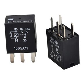 Multi-Purpose Relay Compatible with Omron G8V-RH-1C7T-R-DC12 301-1C-C-R1-U01-12VDC Can Am 515176774 710000739 SPDT 12V 35Amp 5 Pin Micro Automotive Power Relay Fuel Pump Relay Black Automotive Relay
