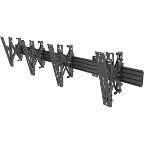 Kanto MBW21PT Digital Signage Menu Board Wall Mount System with Pop-Out and Tilting Arms for 40-Inch to 60-Inch TVs | Precision Leveling for Perfect TV Alignment | 2 TVs | Black