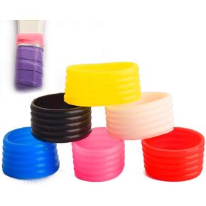 6Pcs/Pack Badminton Racket Handle Grip Ring, Tennis Racquet Racket Fix Ring,Racket Band Overgrip Protector - Mix 6 Colors (CA)