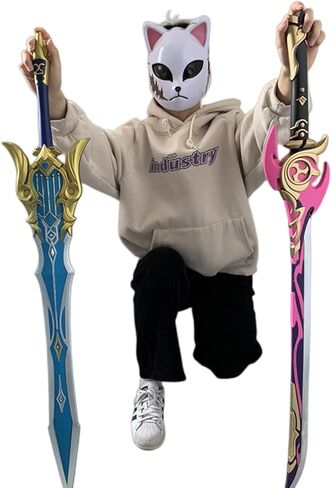 Halloween Prop Fantasy Genshin Impact Mistsplitter Reforged Cosplay Foam Swords, Scepter Blade Costume Birthday Gifts in Saudi Arabia