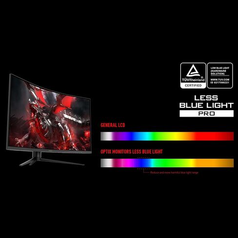 MSI G321CQP E2، شاشة ألعاب 32 بوصة، شاشة ألعاب منحنية 2560 × 1440 (QHD)، 1 مللي ثانية، 170 هرتز، FreeSync Premium، 1000R، HDMI، DisplayPort، إمالة، دوران، محوري وارتفاع قابل للتعديل. in Kuwait