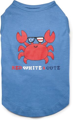 Zack & Zoey UPF 40 Cute Tank Pet Shirt, Medium, Red/White in Saudi Arabia