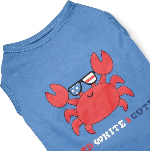 Zack & Zoey UPF 40 Cute Tank Pet Shirt, Medium, Red/White in Saudi Arabia