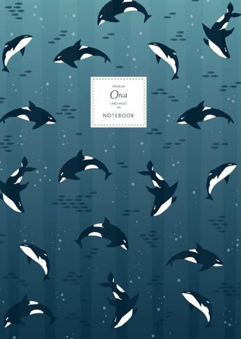 Orca Notebook - Lined Pages - A4 - Premium: (Ocean Blue Edition) Fun notebook 192 lined pages (A4 / 8.27x11.69 inches / 21x29.7cm) in Saudi Arabia
