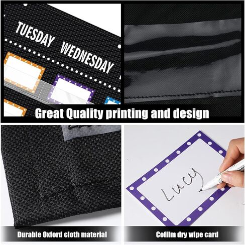 مخطط جيب دوار للمجموعة الصغيرة مع 36 قطعة من بطاقات المسح الجاف مجموعة إدارة مخطط الجيب لوازم المعلم مخطط وظائف الفصل الدراسي الأسود وبطاقات لأنشطة التعلم التعليمية في الفصل الدراسي in Kuwait