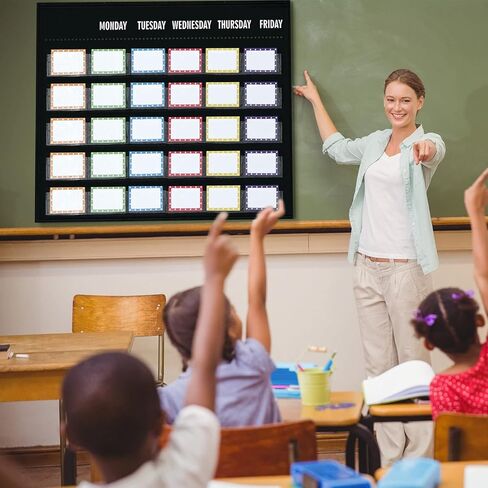 مخطط جيب دوار للمجموعة الصغيرة مع 36 قطعة من بطاقات المسح الجاف مجموعة إدارة مخطط الجيب لوازم المعلم مخطط وظائف الفصل الدراسي الأسود وبطاقات لأنشطة التعلم التعليمية في الفصل الدراسي in Kuwait