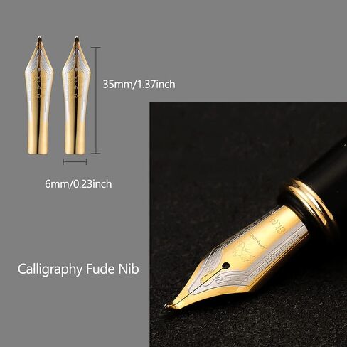 5 قطع من سنام قلم حبر تناسب Jinhao 159/450/750، تصميم عالمي واسع، طرف ذهبي متوسط ​​المنقار in Kuwait