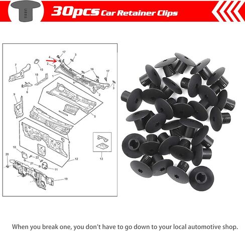 OTUAYAUTO 2Pcs Wiper Linkage Clips - Wiper Link Clamp - OEM# 49444 in Saudi Arabia
