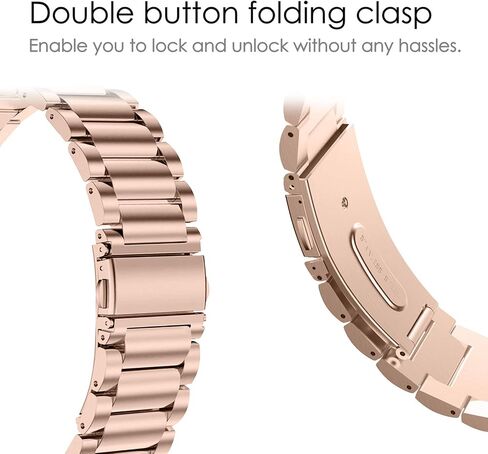 حزام Fintie متوافق مع ساعة Samsung Galaxy Watch 6/4 Classic 47mm 43mm / 42mm 46mm، Watch 6/5/4 40mm 44mm، Watch 5 Pro 45mm، 20mm سوار بديل من الفولاذ المقاوم للصدأ in Saudi Arabia