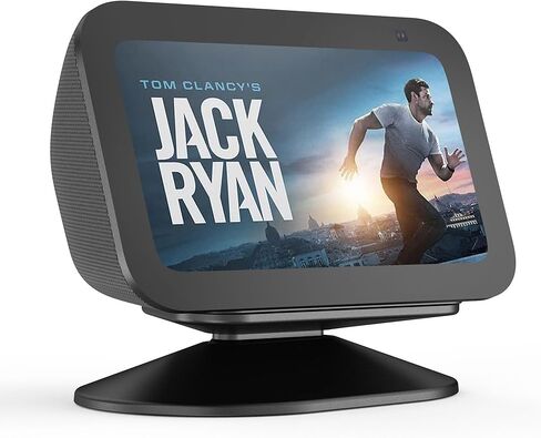 SOKUSIN Stand for Echo Show 5 (3rd Gen) - Adjustable Tilt Smart Speaker Stand Table Mount Holder, Magnetic Anti-Slip Base Compatible with iPhone 12,14 & Echo Show 5 3rd Generation (Black) in Kuwait