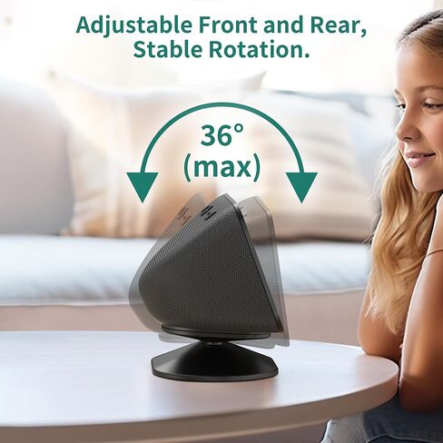 SOKUSIN Stand for Echo Show 5 (3rd Gen) - Adjustable Tilt Smart Speaker Stand Table Mount Holder, Magnetic Anti-Slip Base Compatible with iPhone 12,14 & Echo Show 5 3rd Generation (Black) in Kuwait