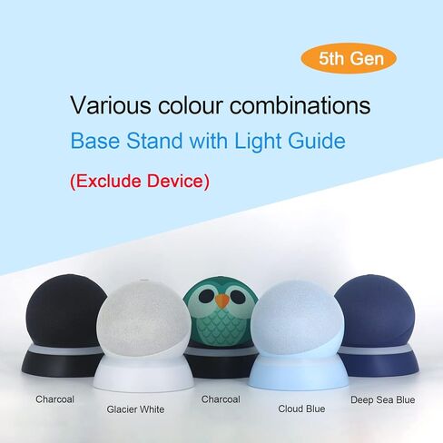 Table Stand for Echo Dot 5th Generation, C YECEN Desktop Holder Mount for Echo Dot 5th & 4th Gen, Base Bracket with Light Guide and with Built-in Cable Management in Kuwait