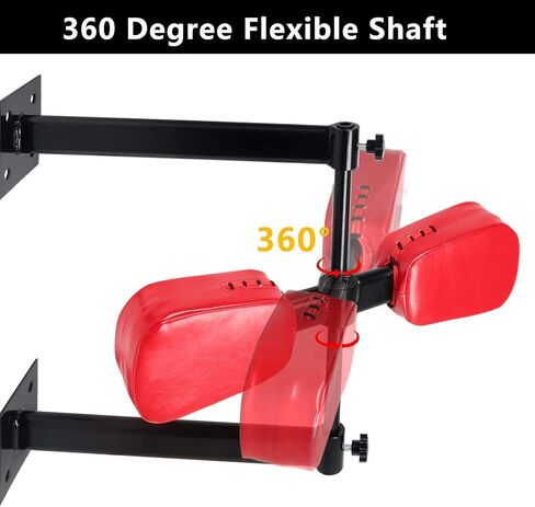 Wall Mounted Boxing Punch Pad Rotating Boxing Quickly Respond Pads Boxing Reflex Bar Training Equipment for Home Gym, Red in Kuwait