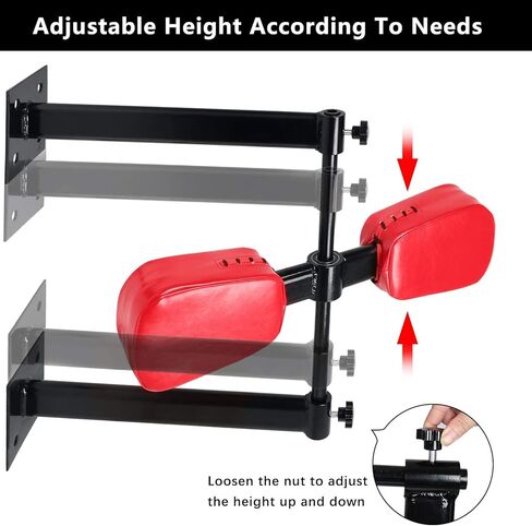 Wall Mounted Boxing Punch Pad Rotating Boxing Quickly Respond Pads Boxing Reflex Bar Training Equipment for Home Gym, Red in Kuwait