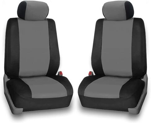 CarsCover Custom Fit 2015-2018 Ford F150 F250 F350 Pickup Truck Neoprene Car Front Seat Covers Gray & Black Sides Driver & Passenger Cover in Kuwait