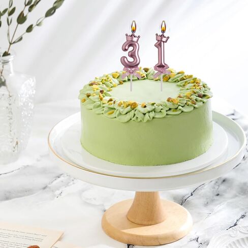 31st Birthday Candles, Gold 31 Year Old Number Birthday Candles, Happy Birthday Party Decorations Cake Topper Gifts for Men Women in Saudi Arabia