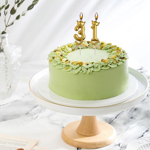 31st Birthday Candles, Gold 31 Year Old Number Birthday Candles, Happy Birthday Party Decorations Cake Topper Gifts for Men Women in Saudi Arabia